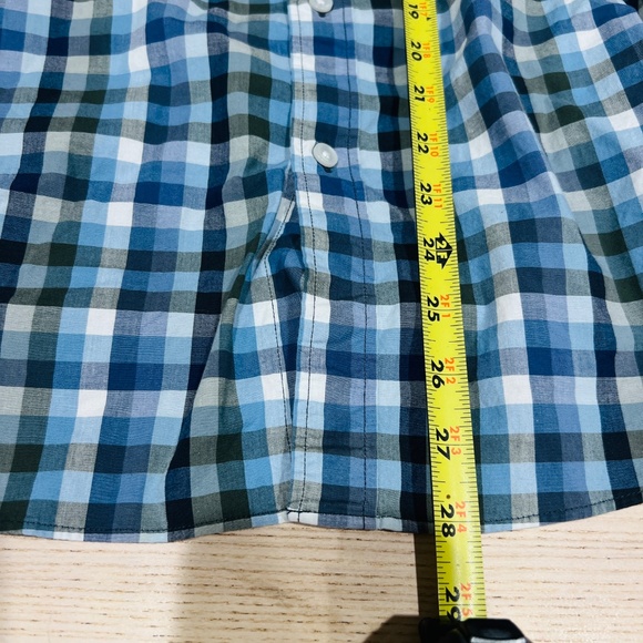 J. Crew Mens Slim Fit flex Washed Gingham Check Button Down Shirt blue gray L - Picture 5 of 8